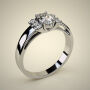 PAVE SOLITAIRE RING ENG055